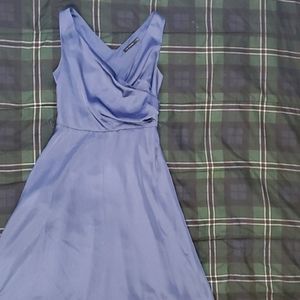 Strap mid to long side small zip dress